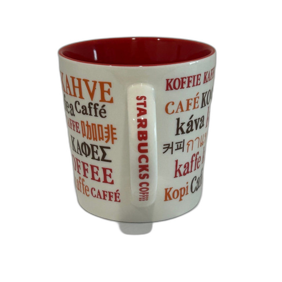 Starbucks Ceramic Mug 16oz 2008 International Languages “kaffe kale” Coffee Cup - Picture 2 of 10